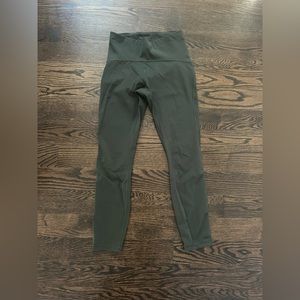 Army green Lululemon leggings (size 6)